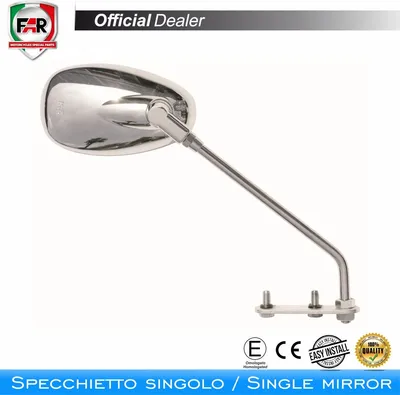 Productafbeelding van FAR Omkeerbare stuurspiegel, goedgekeurd, model 7088, chroom, voor Piaggio