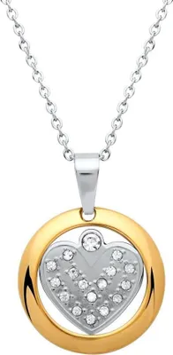Produktbild von Moderner Unique Herzanhänger mit Zirkonia inkl. Kette N5045