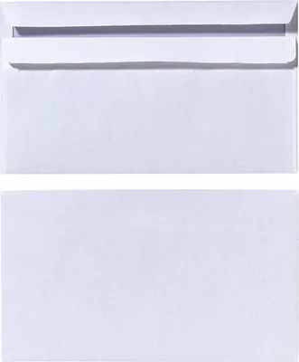 Produktbild von Herlitz Briefumschlag DIN Lang ohne Fenster weiß selbstklebend 25 Briefumschläge