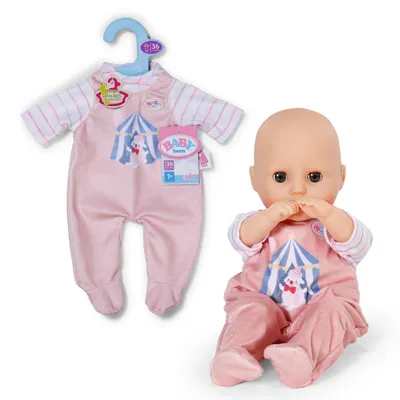 Produktbild von BABY born Strampelanzug mit langen Ärmeln und Zirkus-Motiv für 36cm Puppen