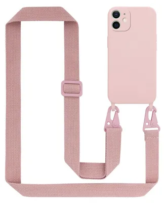 Obrázek produktu pro Cadorabo Ochranné pouzdro pro Apple iPhone 12 MINI Case in Pink Řetězové pouzdro na mobilní telefon s nastavitelnou délkou kabelu