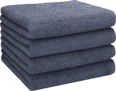 Produktbild von Betz BERLIN 4er Pack Handtücher Set Handtuch Größe 50x100 cm 100% Baumwolle Farbe - dunkelgrau - BERLIN