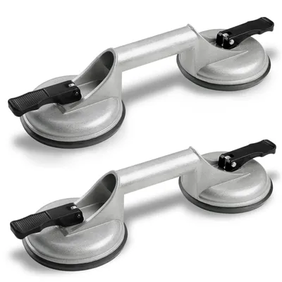Produktbild von 2x Saugheber 100 kg Aluminium Vakuumheber Glassauger Scheibenheber Saugnäpfe