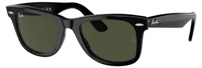 Produktbild von Ray-Ban RB2140 Wayfarer 901 Sonnenbrille Schwarz G-15 Grün Gr. 50