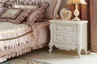 Immagine prodotto di Comodino Tavolino da toeletta Sgabello da camera da letto Design Set Letti 6 pz.