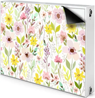 Produktbild von Magnet Radiator Magnet Mat Heizkörper Heizung Verkleidung Abdeckung 80x60 cm  - Farbenfrohe Blumen