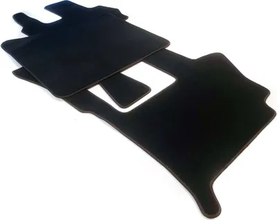 Image de Tapis pour Mercedes Actros MP4 cabine + partie centrale Tapis Velours Qualité Premium, Couture Rouge
