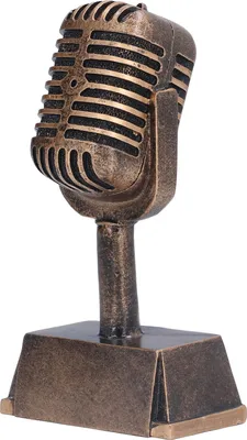 Produktbild von Musik Award Trophäe Kunstharz dekorative Mikrofon Tischplatte Ornament für Home Singen Wettbewerb