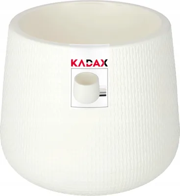 Produktbild von KADAX Blumentopf aus Kunststoff "Peri", Topf mit Untersetzer im Set, Pflanzentopf, 23 cm, Weiß