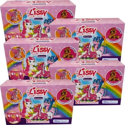 Produktbild von Lissy Pony Unicorn Serie 2 Einhorn mit Kutsche - Sammelfiguren - 5 Stück