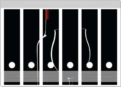 Produktbild von Wallario Ordnerrücken Sticker, selbstklebend für breite Ordner, 6 Stück, Motiv Rotwein bei Nacht