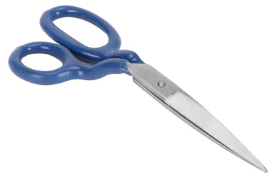 Tapijtschaar 19,5 cm, ergonomisch, rostfreier Stahl, blau