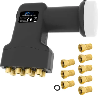 Produktbild von ARLI Octo LNB 0.1dB + 8x F-Stecker vergoldet - 8 Teilnehmer
