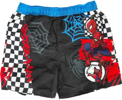 Produktbild von Marvel Spiderman Kinder Badehose Badeshorts Shorts Schwimmhose – Schwarz / 98
