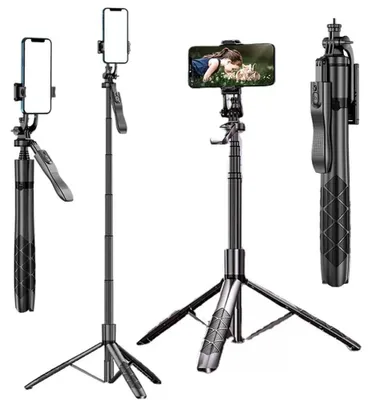Produktbild von Selfie Stick Stativ für Smartphone Bluetooth Teleskop Stange Fernbedienung Handlich