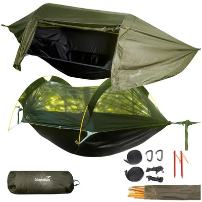 Produktbild von Skandika Hängemattenzelt Rian | Hängematte Outdoor mit Moskitonetz, 200 kg Tragkraft, Ultraleicht, Nylon, 1 Person Zelt, Atmungsaktiv