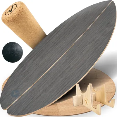 Immagine prodotto di Tavola di equilibrio in legno con rulli e palla da allenamento