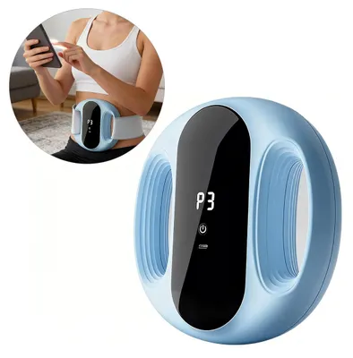 Produktbild von Vibrations Bauchtrainer mit 5 Modi, Doppelring Design, kabelloser Muskelstimulator mit Type-C, für Core Training & Fitness