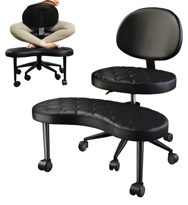 Image de Chaise de bureau, design ergonomique, réglable en hauteur, en polyuréthane noir
