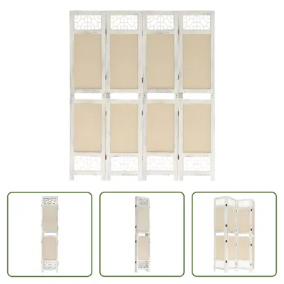 Immagine prodotto di The Living Store Divisorio 4 pezzi crema 140x165 cm tessuto