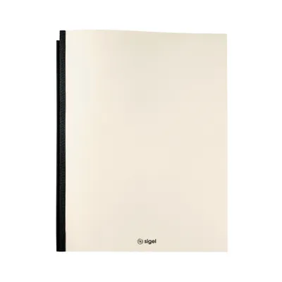 Produktbild von Sigel CF304, Konventioneller Dateiordner, A4, Karton, Beige, Schwarz, Matt, Porträt