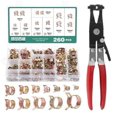 Immagine prodotto di Solidchoice - Set di 260 morsetti per tubi con pinze