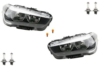 Imagen del producto de Johns, faros halógenos compatibles con el BMW X1 F48, modelos de 11/14 a 06/19. Juego de faros, lado izquierdo y derecho