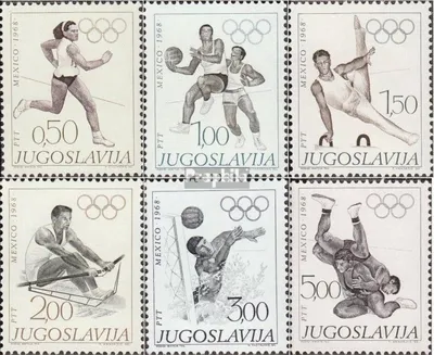 Produktbild von Briefmarken Jugoslawien 1968 Mi 1290-1295 (kompl.Ausg.) postfrisch Olympische Sommerspiele