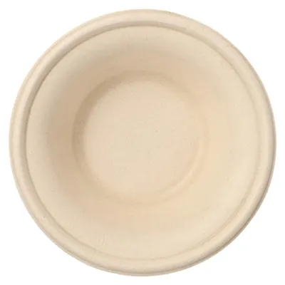 Image de PAPSTAR Barquette en canne à sucre "pure" ronde 380 ml nature