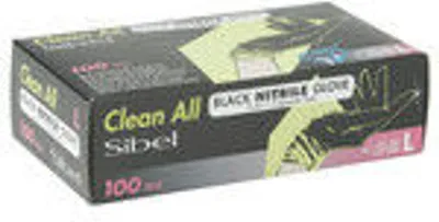Image de Gants en nitrile Sibel, taille L, non poudrés, noirs, 100 pièces