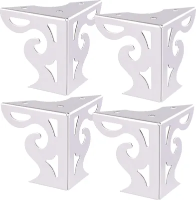 Produktbild von WAGNER Möbelfüße SOFA WINGS 4tlg. Set - 8 x 8 x 10 cm, Stahl verchromt, Anschraubplatte, für Palettenmöbel - 12042004