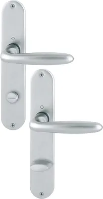 Produktbild von HOPPE Langschild-Garnitur  Verona  Messing matt verchromt M151/302 - 6438394