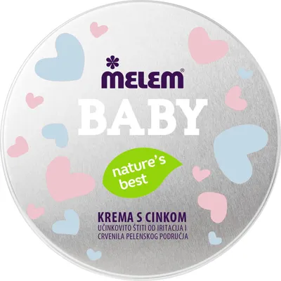 Zdjęcie produktu dla Melem Baby Cream krem ochronny z tlenkiem cynku przeciw zaczerwienieniom i podrażnieniom