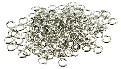 Produktbild von Vintageparts Stabile Biegeringe Silberfarben Platiniert 4 mm 100 Stück