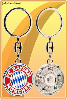 Produktbild von FC Bayern München Schlüsselanhänger Rekordmeister Silber Fanartikel Anhänger
