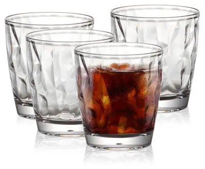 4er-Set Kunststoffbecher 280 ml transparent, unzerbrechlich, spülmaschinenfest