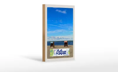 Produktbild von Holzschild Reise 12x18 cm Ostsee Küste Strand Urlaub