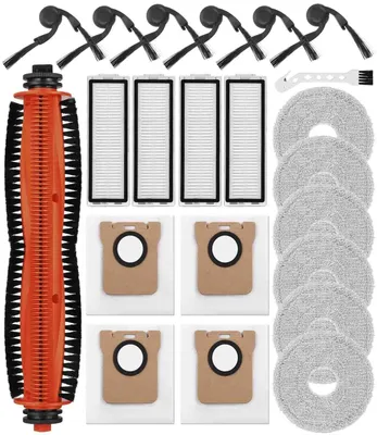 Zubehörset für Saugroboter – 1 Hauptbürste, 4 Filter, 6 Seitenbürsten