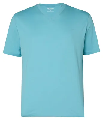 Produktbild von s.Oliver Basic-T-Shirt türkis Übergrößen V-Neck