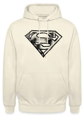 Produktbild von Spreadshirt DC Comics Superman Logo Gezeichnet Uni Hoodie, M, Vanille-Milchshake