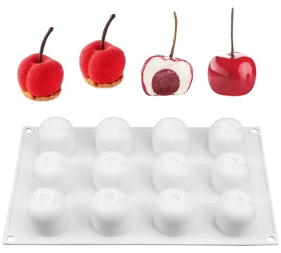 Productafbeelding van 3D-siliconen vorm voor mousse, taart, gelatine en chocolade, BPA-vrij en hittebestendig