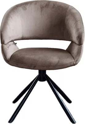 Produktbild von KAWOLA Esszimmerstuhl LARA Drehstuhl Velvet taupe