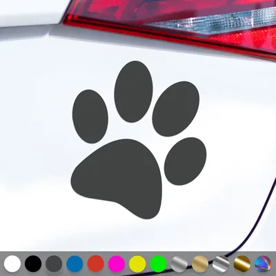Produktbild von PantherPixel Hundepfoten Aufkleber Katzen Tiere Welpen Tatzen Sticker Auto Geschenkidee Farbe Dunkelgrau