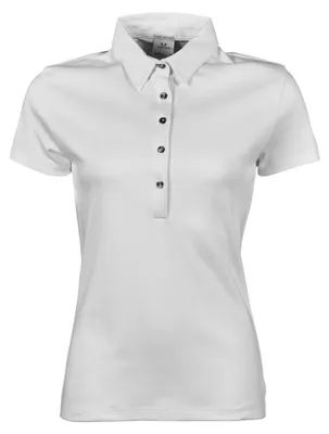 Obrázek produktu pro Dámské polo tričko s krátkým rukávem Tee Jays Pima bavlna FK888 (XL) (bílé)