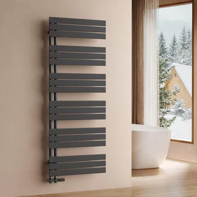 Produktbild von S'AFIELINA 1599x600mm Design Badheizkörper Handtuchheizkörper Flach Paneel Seitenanschlusss Heizkörper für Bad Handtuchtrockner Anthrazit 958 Watt