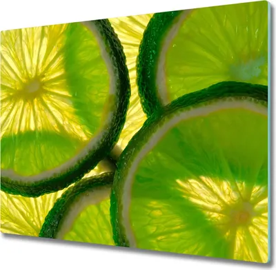 Imagen del producto de Placa de vitrocerámica para encimera, 60x52 cm. Protector de salpicaduras de vidrio. Tabla de cortar. Limón