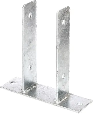 Immagine prodotto di Alberts 212995 Supporto per pali a U, da avvitare, zincato a caldo, larghezza netta 81 mm, set di 3