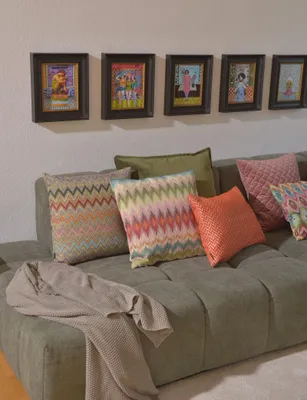 Produktbild von H.O.C.K. Esra Dekokissen 50x50cm multicolor boho