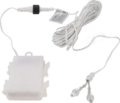Produktbild von LED Beleuchtungsset für Außensterne, Außenleuchten, Papiersterne 7 m - Set 3 mit Batteriebox 2,4 W, Weiß, Kunststoff, 700*4*4 cm, Weihnachtsstern, Adventsstern