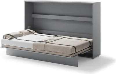 Produktbild von Schrankbett 120 x 200 Horizontal BC-05 Grau LENART BED CONCEPT Wandklappbett